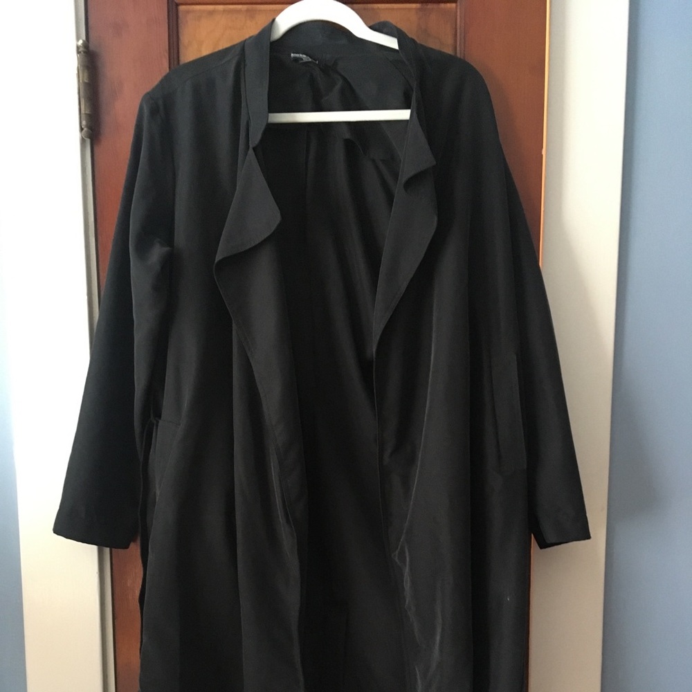 American Apparel black trench-coat